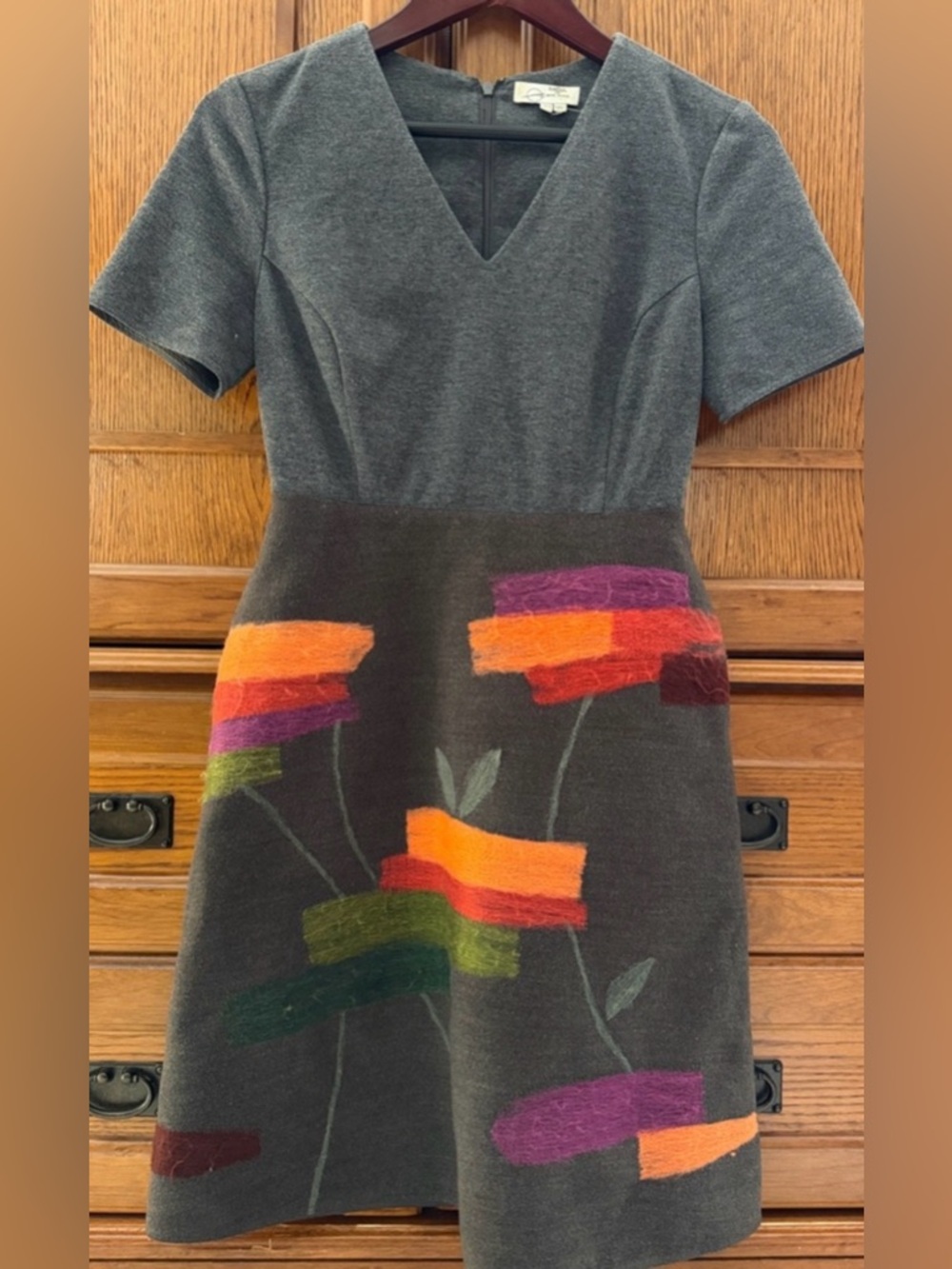 Anthropologie Raoul Made In Kind Soliloquy Embroidered Dress Abstract Rare LTD
